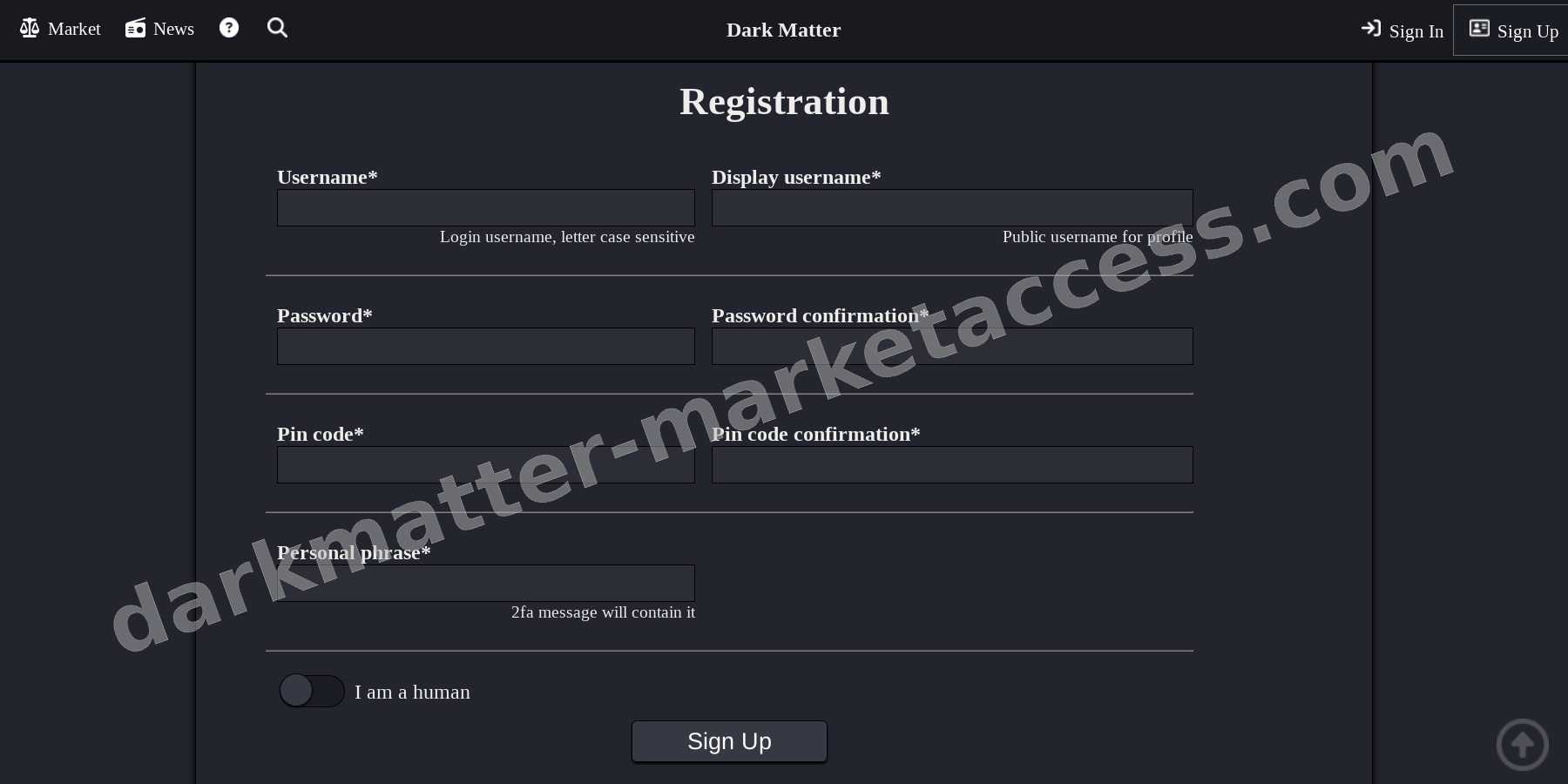 Account Registration Page